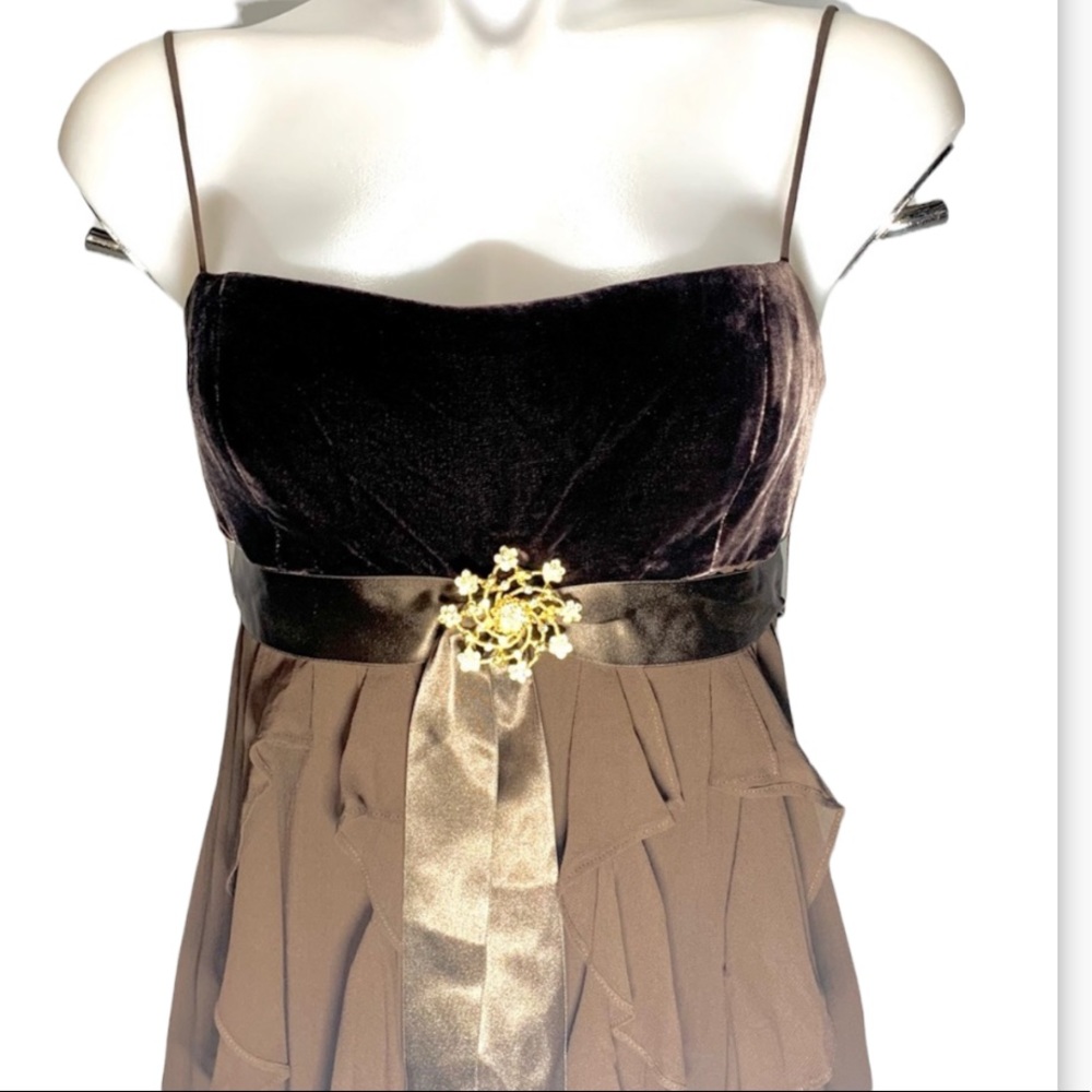 Velvet & Silk BCBG MAXAZRIA Layered Formal Prom Wedding Evening Cocktail NWOT